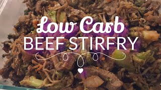 Cook with me Low Carb Beef Stirfry Shirataki noodles and more [upl. by Madora665]