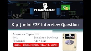 Mainframe Developer F2F Interview Question  3  Job Interview Coaching [upl. by Nodyl]