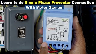 Phase Failure Relay Connection with DOL Motor Starter TheElectricalGuy [upl. by Ayalat]