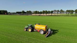 nieuwe John Deere 6R195 CommandPro met nieuwe Veenhuis tank oostgroningen farmers [upl. by Haleak958]