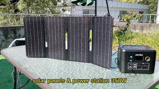 Powkey 40W monocrystalline solar charger can absorb strong sunlight and charge your devices [upl. by Fabi]