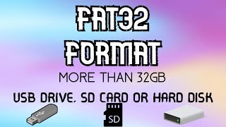 How to format big drives as Fat32 more than 32gb [upl. by Bollay]