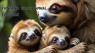 Amazing Sloth Facts for Kids  The Slowest Animal on Earth  Cute and Curious Sloths [upl. by Cooperman]