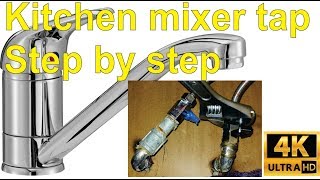 How to install a kitchen basin mixer  pillar tap  step by step [upl. by Melleta]