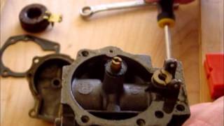 OMC fix jet carburetors part 5 of 10 Motor displayed 1968 Johnson 6hp [upl. by Nnylakcaj]