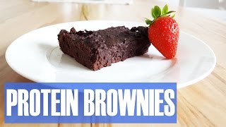 PROTEIN BROWNIES Rezept 141 g Eiweiß [upl. by Hachman]