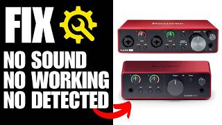 Focusrite Scarlett FIX No Hardware connectedNot WorkingNo Sound TIPS For Fixing it [upl. by Hatfield]