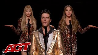 ELVIS Comes Alive To Sing with Simon Cowell Sofia Vergara and Heidi Klum on Americas Got Talent [upl. by Spatola]