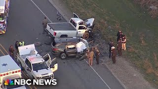 Wrongway crash in Texas leaves six members of one family dead [upl. by Irita]