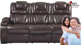 Ashley Warnerton PWR REC Sofa with ADJ Headrest 7540715  KEY Home [upl. by Kendrah]