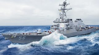 Life Inside Gigantic US Navy Destroyer Ship Battling Massive Waves [upl. by Sldney69]