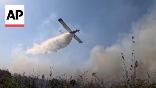 Firefighters and locals battle fires in Brazil’s Pantanal wetlands [upl. by Itirp]