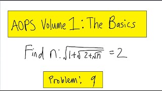 AOPS Volume 1 The Basics Problem 9 [upl. by Gretta887]