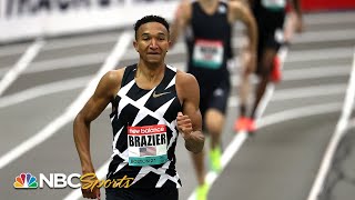 Donavan Brazier breaks his own US indoor 800m record at New Balance Grand Prix  NBC Sports [upl. by Auburta]