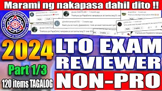 LTO EXAM REVIEWER 2024 FOR NON PROFESSIONAL DRIVERS LICENSE PART 1 [upl. by Mathias]