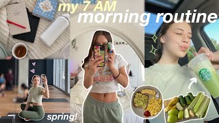 7AM MORNING ROUTINE healthy amp productive habits self care  quotthat girlquot morning routine💘 [upl. by Logan]