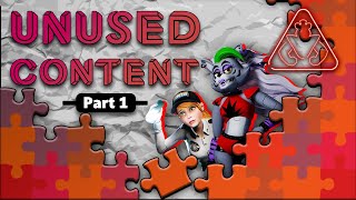 FNAF Security Breach Unused and Cut Content part 1 [upl. by Dhiren173]