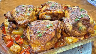 💯 Dont cook CHICKEN Thighs until you check out this recipe Irresistible flavor [upl. by Yatnod899]