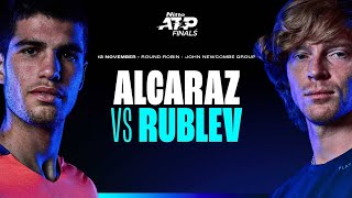 Alcaraz vs Rublev NITTO ATP Finals Torino 13112024 [upl. by Moberg]