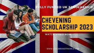 Chevening Scholarship 2023 Fully Funded UK Government Scholarship [upl. by Ytomit49]