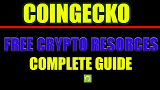 COINGECKO TUTORIAL THE COMPLETE GUIDE ON HOW TO USE COINGECKOEVERYTHING YOU NEED TO KNOW [upl. by Lindi]