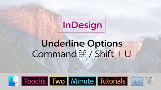 InDesign  Underline Options [upl. by Arrait731]