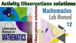 Math Activities solutions class 12th Math Lab Manual Solutions Math practical solutions [upl. by Gen441]