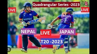 Nepal vs Japan Women Match 5  Live T20 Quadrangular Series 2023 score amp commentary [upl. by Sachiko]