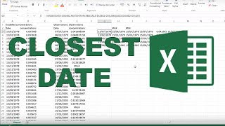 How to find the closest date in excel [upl. by Baecher]