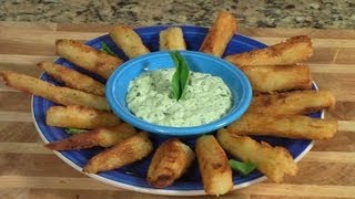 Cuban Yucca Fries  Yuca Frita with cilantro sauce [upl. by Nahtaj]