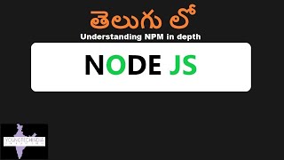 Live Session What is NPM A Beginners Guide  NPM Introduction in Telugu [upl. by Acebber]