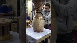 I Turn a 30K Pieces Vase 🤯 wood woodworking diy [upl. by Chee389]