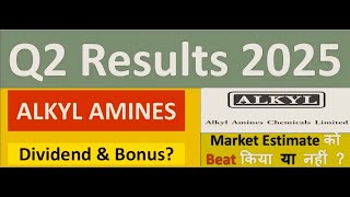 ALKYL AMINES Q2 result  ALKYL AMINES Q2 result  ALKYL AMINES share news [upl. by Angel]