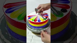 Multi Colour Cake Design  Cake Recipe shorts youtubeshorts viralvideo video [upl. by Kcerb]