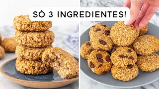 COOKIE DE AVEIA MÁGICO  sem açúcar sem glúten vegano só 3 ingredientes [upl. by Odnumyar]