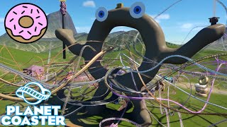 RIDING ALL THE RIDES IN DONUT PARK  Planet Coaster [upl. by Sibell154]