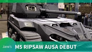 AUSA 2019 TEXTRON Systems debut their Ripsaw M5 unmanned system [upl. by Nrobyalc]