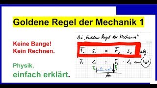 Hebelgesetz zweiseitiger Hebel Flaschenzug Goldene Regel der Mechanik 1 Physik [upl. by Sello]