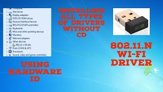 How to Install WiFi Driver Online Without CD  80211n techidiot [upl. by Ahsim]