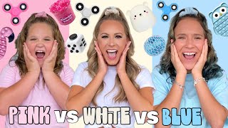 PINK 🌸👛 VS WHITE 🤍🦢 VS BLUE 💎 SHOPPING CHALLENGE [upl. by Aliemaj187]