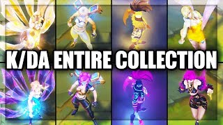 All KDA Skins Neon KDA Akali KDA Ahri KDA Evelynn KDA KaiSa League of Legends [upl. by Halford]