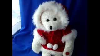 Chantilly Lane christmas bear animated singing Santa Baby 21quot tall working [upl. by Sidoeht]