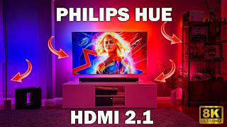 NEW Philips Hue Play HDMI 21 Sync Box 8K IS FINALLY HERE [upl. by Tiena718]