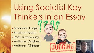 Using Socialist Key thinkers in an essay [upl. by Aseiram]