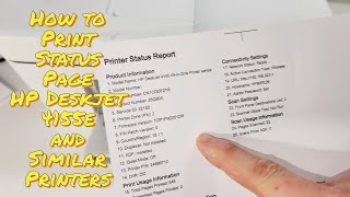 How To Print Status Report Test Page Directly from HP Deskjet 4155e Printer [upl. by Ytirev]