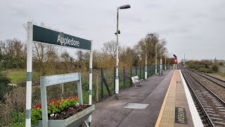 Appledore Railway Station On The Marshlink Train Line With Southern Class 171 DMU Arriving 181124 [upl. by Dielle]