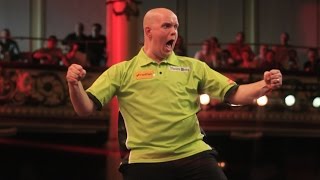 NINEDARTER  Michael van Gerwen v Steve Beaton With Hilarious Andrew Flintoff Commentary [upl. by Eibbil]