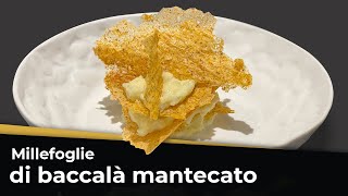 Millefoglie di baccalà mantecato e chips polenta [upl. by Enylrac416]