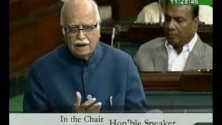 LK Advanis speech in Lok Sabha on Terrorism  Part 1 [upl. by Cima527]