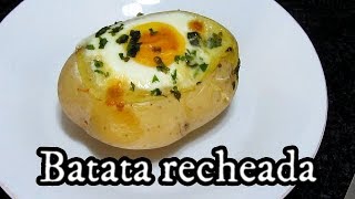 Batata recheada com ovo receita [upl. by Tadashi479]